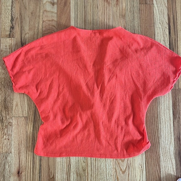 ZARA orange/ red orange twist knot crop top size small - Picture 3 of 5